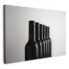 Wijnflessen - Zwart - Minimalistisch KitchenYeah - Keuken - Canvas klein -3d