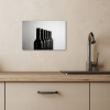 Wijnflessen - Zwart - Minimalistisch KitchenYeah - Keuken - Canvas klein -sfeer2
