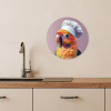 Papegaai - Koksmuts - Nieuwsgierig - Vogel KitchenYeah - Keuken - Wandcirkel Forex klein -sfeer3