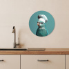 Kokatoe - Vogel - Koksmuts - Cute KitchenYeah - Keuken - Wandcirkel Forex klein -sfeer3