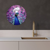 Pauw - Koksmuts - Cool - Paars KitchenYeah - Keuken - Wandcirkel Forex klein -sfeer1