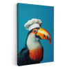 Tucan - Papegaai - Vogel - Koksmuts KitchenYeah - Keuken - Canvas klein -3d