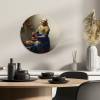 Het melkmeisje KitchenYeah - Keuken - Wandcirkel Forex klein -sfeer2
