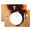 Giraf - Bruin - Abstract - Geschilderd Placemat vinyl groot -zzsfeer2_Kitchenyeah-website