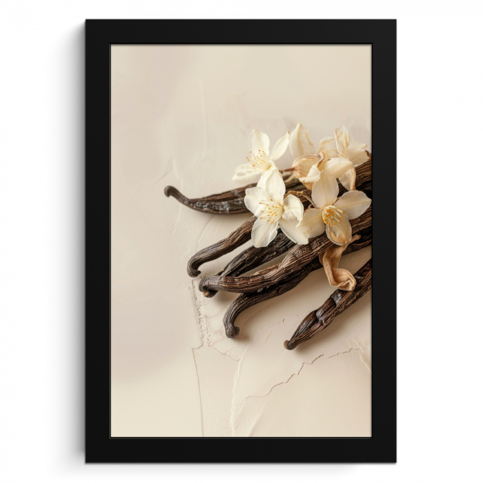 Vanille - Bloemen - Beige KitchenYeah - Keuken - Fotolijst klein -3d