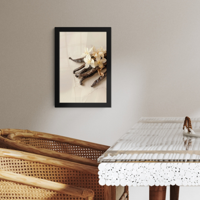 Vanille - Bloemen - Beige KitchenYeah - Keuken - Fotolijst klein -sfeer3