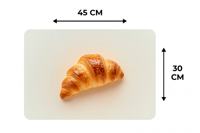 Croissant - Brood - Beige Placemat vinyl groot -specs
