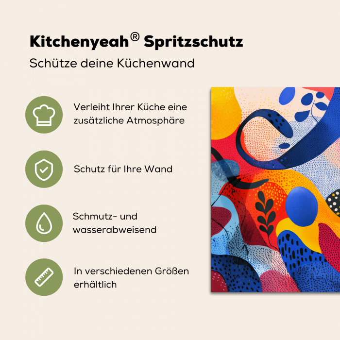 Vormen - Abstract - Stippels - Blauw Spatscherm Aluminium klein -zdetails_DE