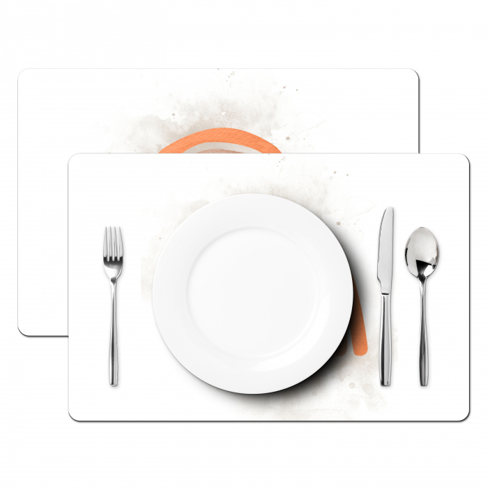 Regenboog - Roze - Pastel kleuren - Hartje Placemat vinyl groot -zzsfeer2_Kitchenyeah-website