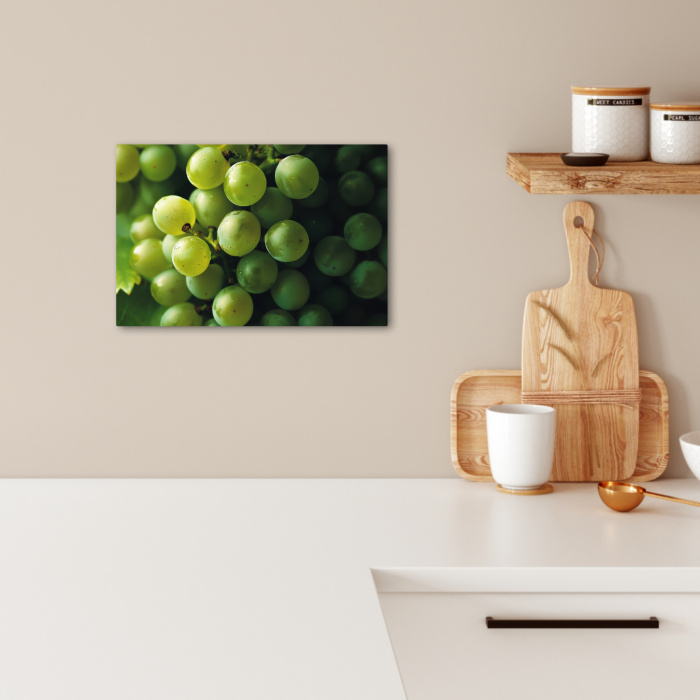 Druiven - Tros - Groen KitchenYeah - Keuken - Canvas klein -sfeer1