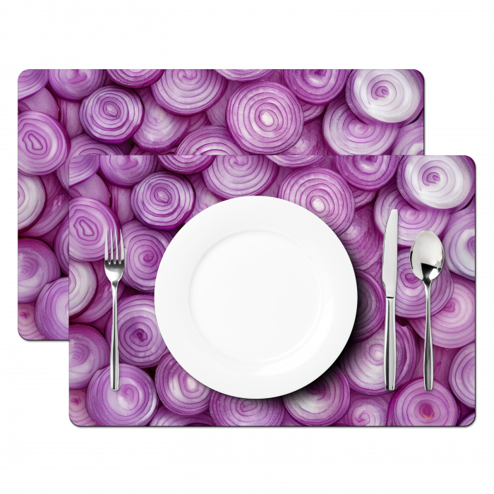 Paars - Uien - Close up Placemat vinyl groot -zzsfeer2_Kitchenyeah-website