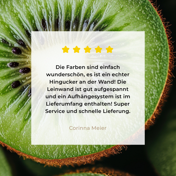 Kiwi - Fruit - Groen canvas 2cm klein -Xsfeer7_DE