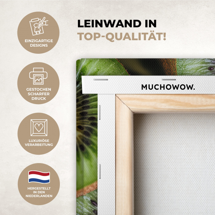 Kiwi - Fruit - Groen canvas 2cm klein -zzsfeer2_Muchowow_de