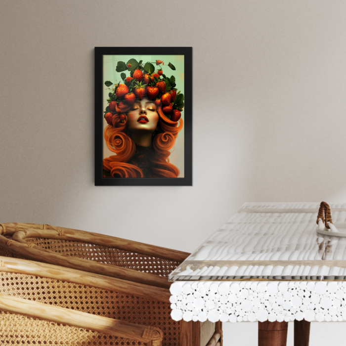 Vrouw - Aardbeien - Kroon KitchenYeah - Keuken - Fotolijst klein -sfeer3