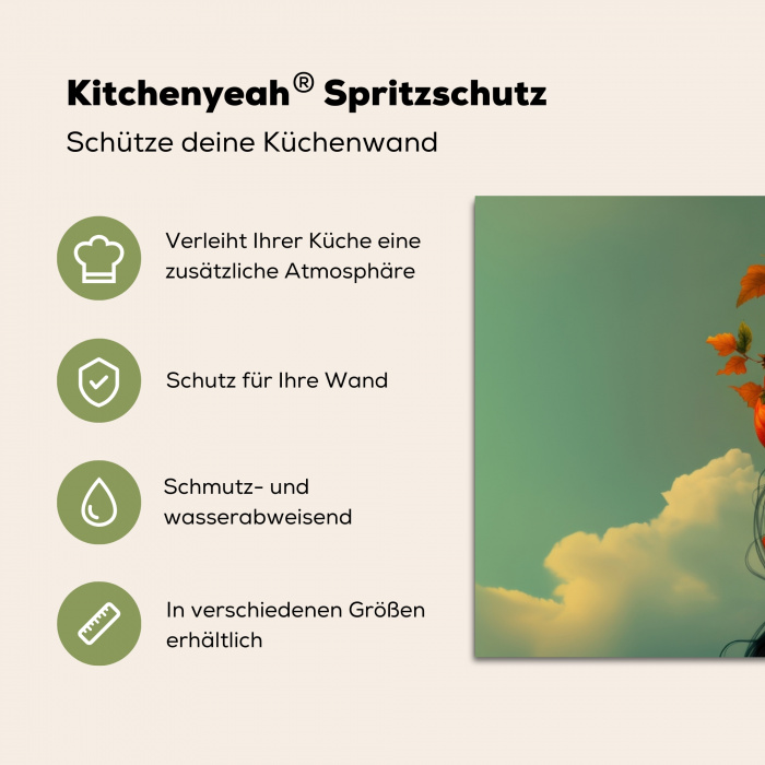 Vrouw - Granaatappel - Herfst - Zonnebril Spatscherm Aluminium klein -zdetails_DE