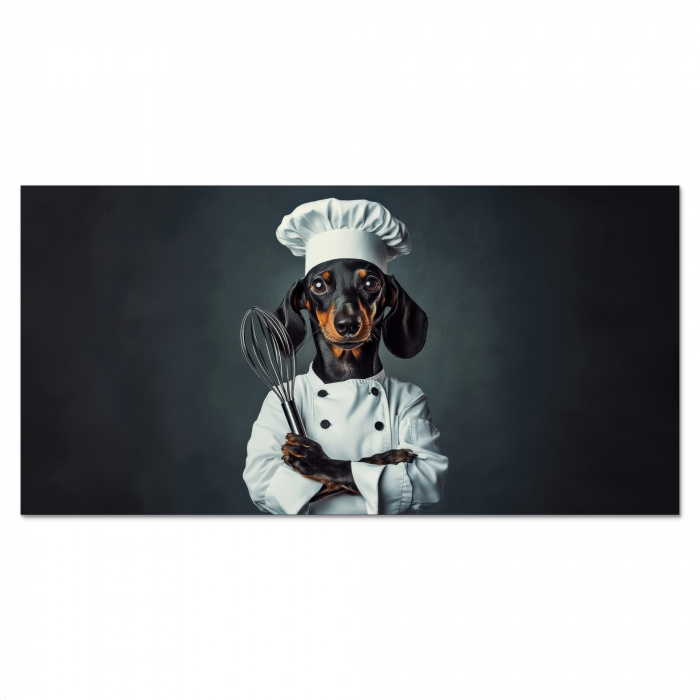 Hond - Garde - Kok Spatscherm Aluminium klein -3d_volledig