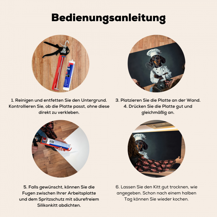 Hond - Garde - Kok Spatscherm Aluminium klein -zgebruik_DE