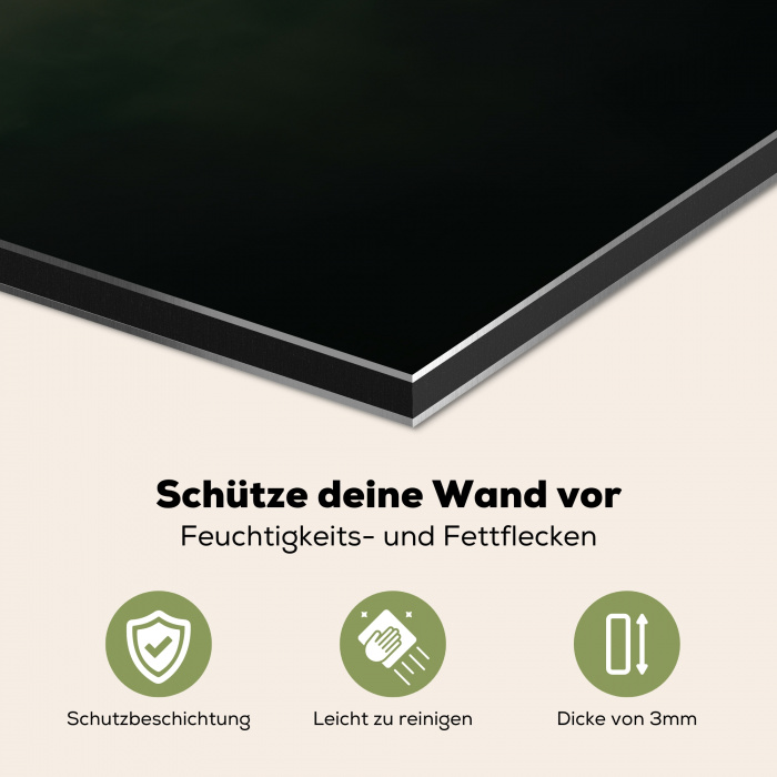 Dier - Kok - Stokstaartje Spatscherm Aluminium klein -zcloseup_DE