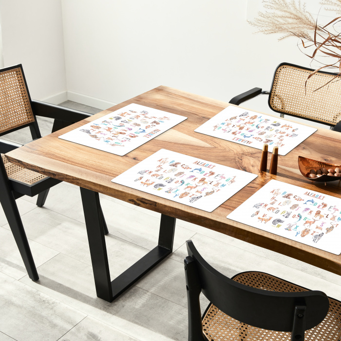 Kinderen - Dieren - Alfabet Placemat vinyl groot -zzsfeer4_Kitchenyeah-website
