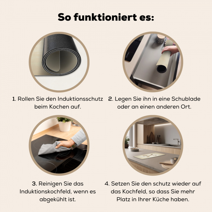 Beige - Vintage - Bestek Inductie beschermer vinyl 3mm middel -tsfeer9_DE
