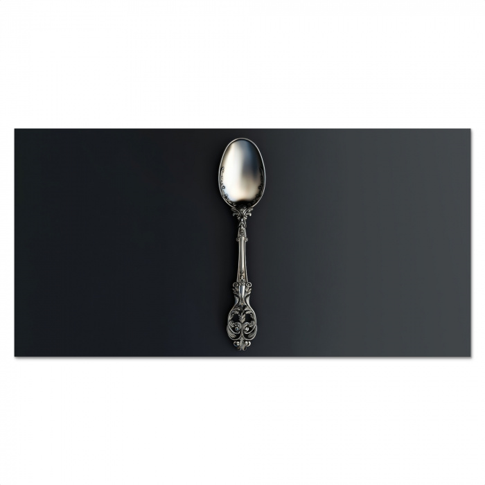 Lepel - Zilver - Metaal Spatscherm Aluminium klein -3d_volledig
