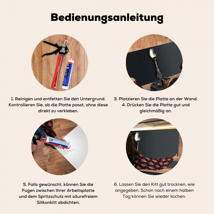 Lepel - Zilver - Metaal Spatscherm Aluminium klein -zgebruik_DE