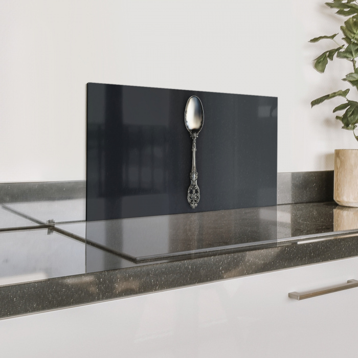 Lepel - Zilver - Metaal Spatscherm Aluminium klein -zzproduct_nieuw