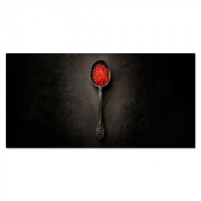 Zwart - Lepel - Caviar Spatscherm Aluminium klein -3d_volledig