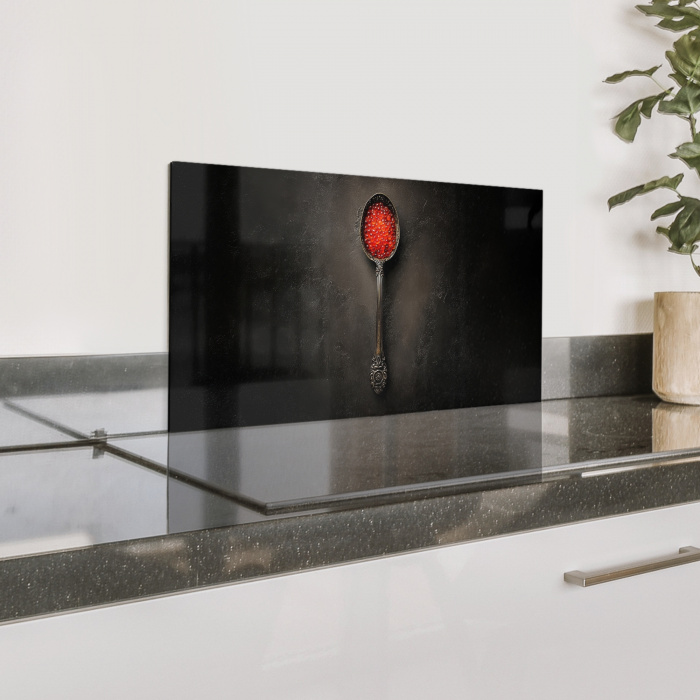 Zwart - Lepel - Caviar Spatscherm Aluminium klein -zzproduct_nieuw