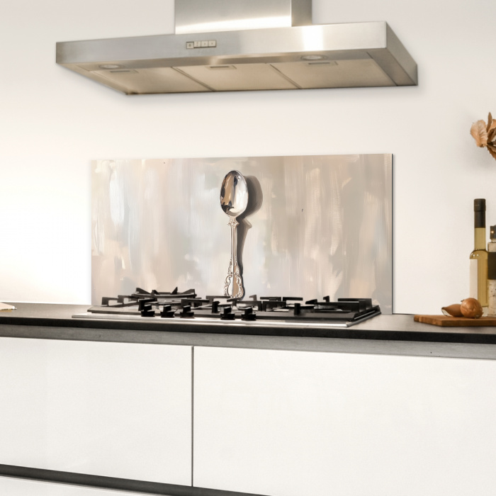 Lepel - Verf - Zilver Spatscherm Aluminium klein -sfeer4