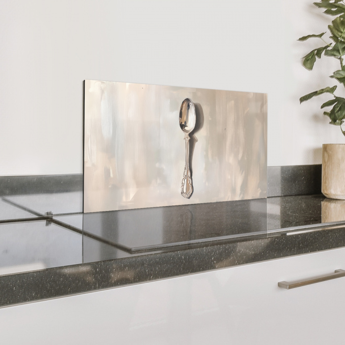 Lepel - Verf - Zilver Spatscherm Aluminium klein -zzproduct_nieuw