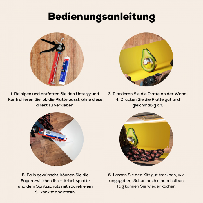 Avocado - Discobal - Geel - Glitter Spatscherm Aluminium klein -zgebruik_DE