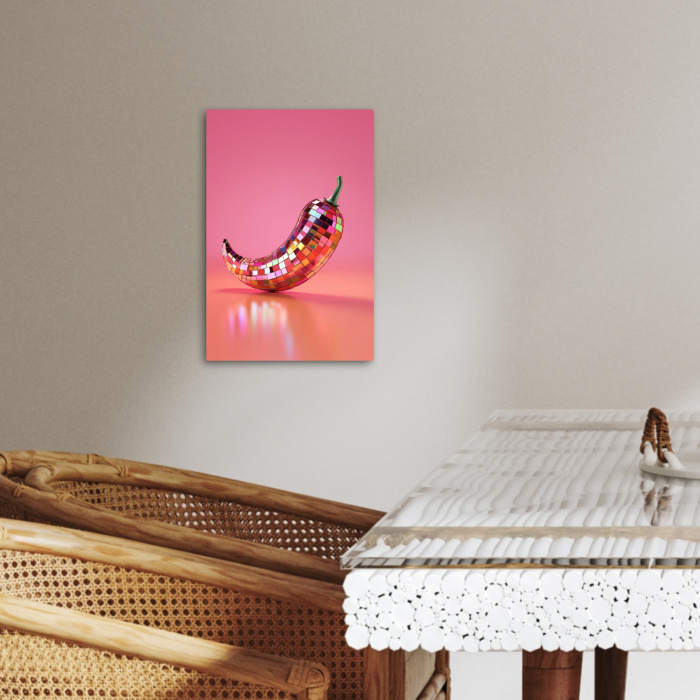 Peper - Disco - Rood - Glitter KitchenYeah - Keuken - Canvas klein -sfeer3