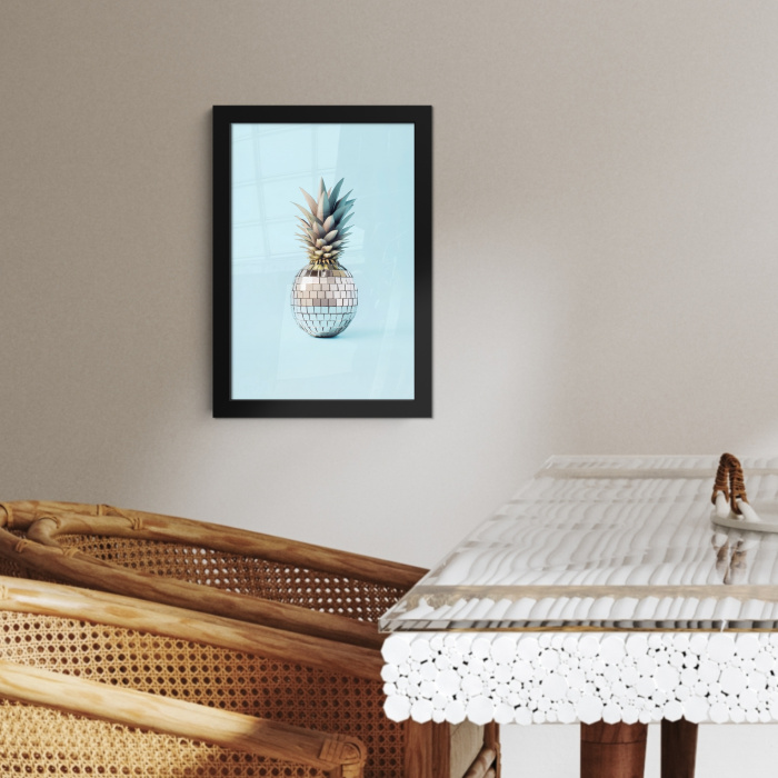 Blauw - Ananas - Disco - Discobal KitchenYeah - Keuken - Fotolijst klein -sfeer3
