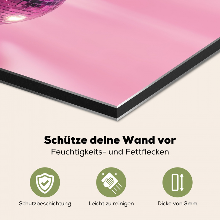 Glitter - Discobol - Roze - Kersen Spatscherm Aluminium klein -zcloseup_DE