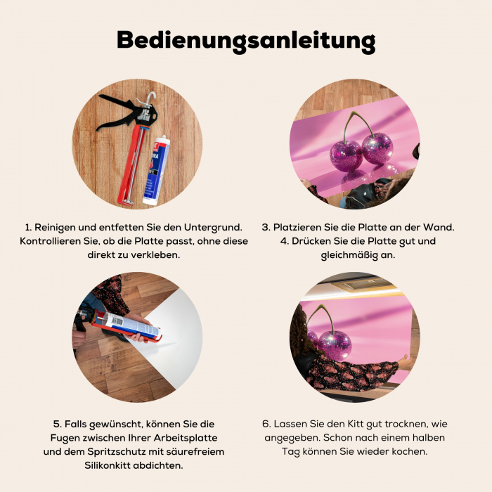 Glitter - Discobol - Roze - Kersen Spatscherm Aluminium klein -zgebruik_DE