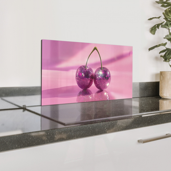 Glitter - Discobol - Roze - Kersen Spatscherm Aluminium klein -zzproduct_nieuw