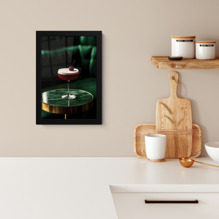 Kers - Cocktail - Rood - Marmer KitchenYeah - Keuken - Fotolijst klein -sfeer1