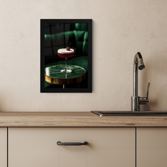 Kers - Cocktail - Rood - Marmer KitchenYeah - Keuken - Fotolijst klein -sfeer2