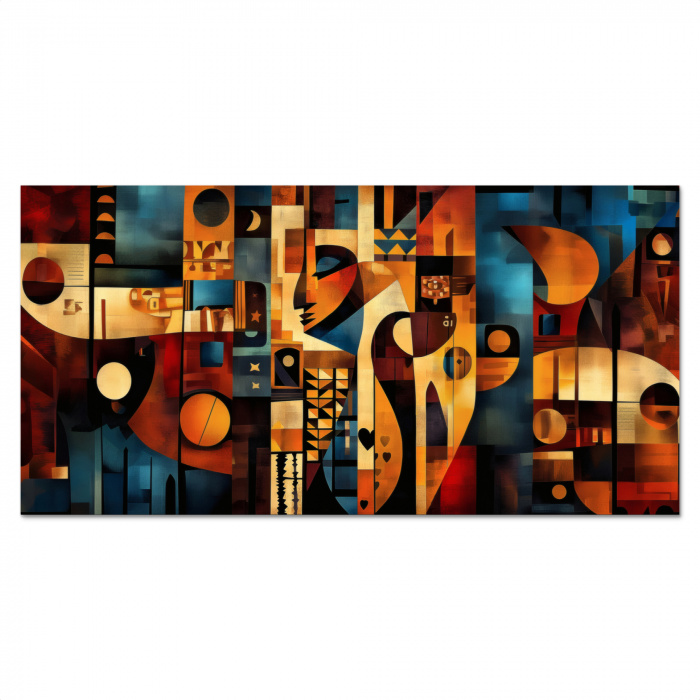 Figuren - Abstract - Symbolen Spatscherm Aluminium klein -3d_volledig
