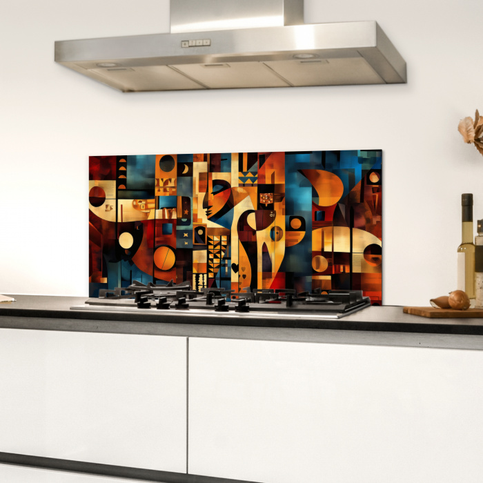 Figuren - Abstract - Symbolen Spatscherm Aluminium klein -sfeer4