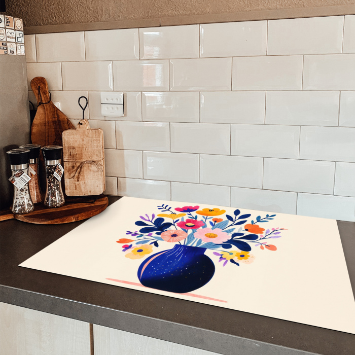 Vaas - Bloemen - Boeket Inductie beschermer vinyl 3mm klein -sfeer3