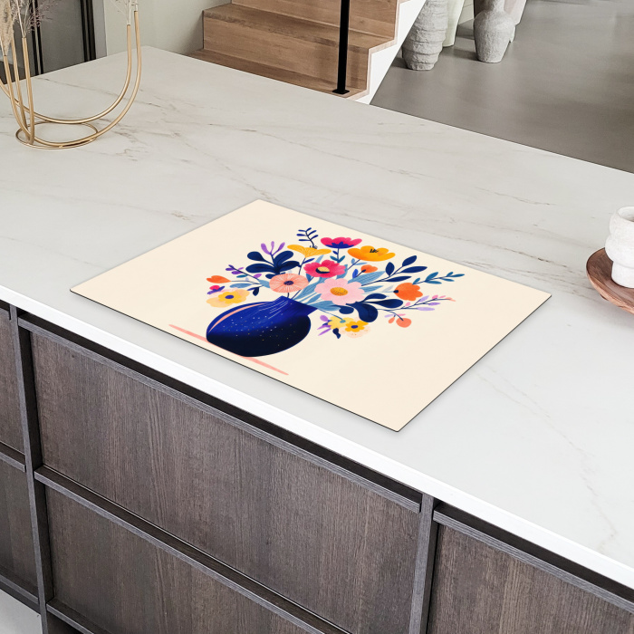 Vaas - Bloemen - Boeket Inductie beschermer vinyl 3mm klein -sfeer8
