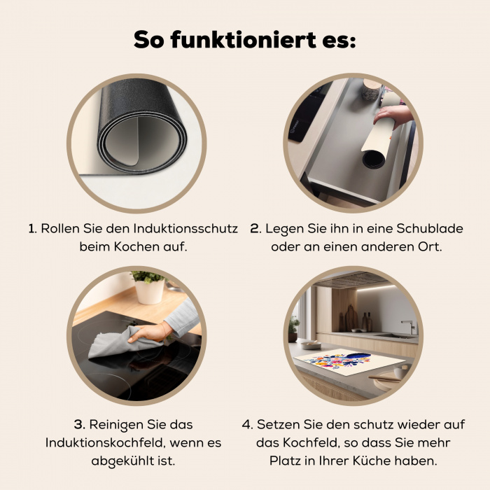 Vaas - Bloemen - Boeket Inductie beschermer vinyl 3mm klein -tsfeer9_DE