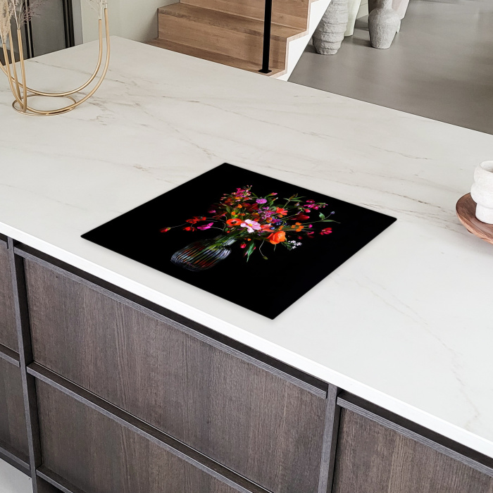 Boeket - Veldbloemen - Vaas Inductie beschermer vinyl 3mm middel -sfeer8