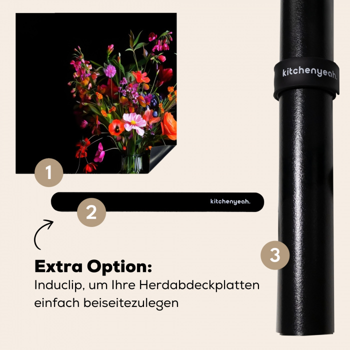 Boeket - Veldbloemen - Vaas Inductie beschermer vinyl 3mm middel -zzzzzzz-induclip_DE