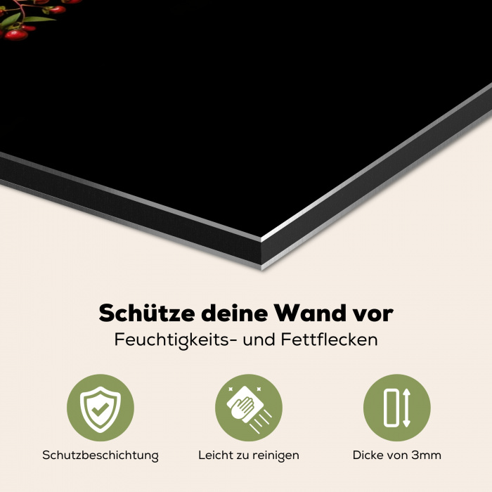 Sierlijk - Boeket - Bladeren Spatscherm Aluminium klein -zcloseup_DE