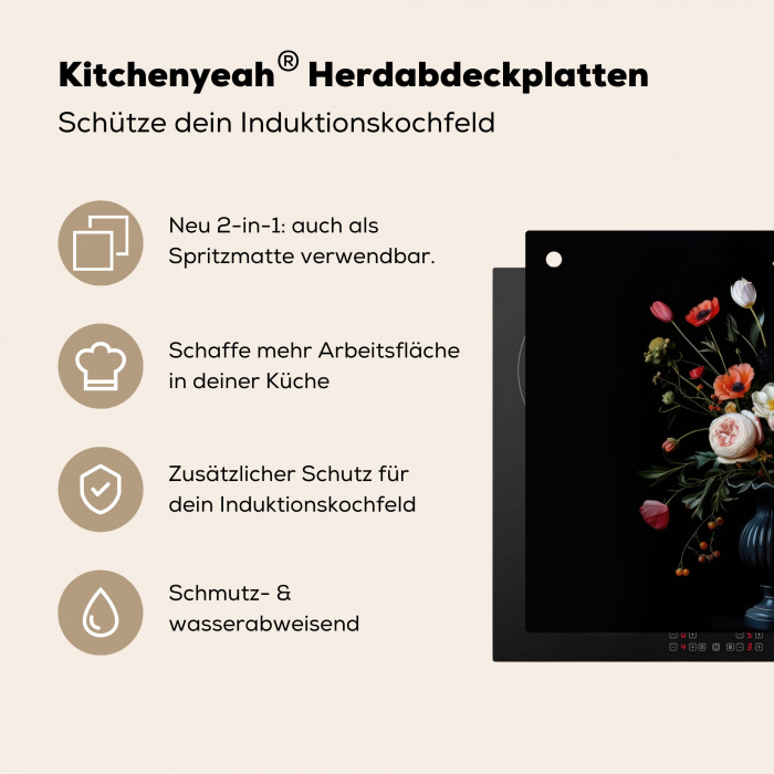 Bloemstuk - Vaas - Zwart Inductie beschermer vinyl 3mm middel -zzzzzzusp-haakje_DE