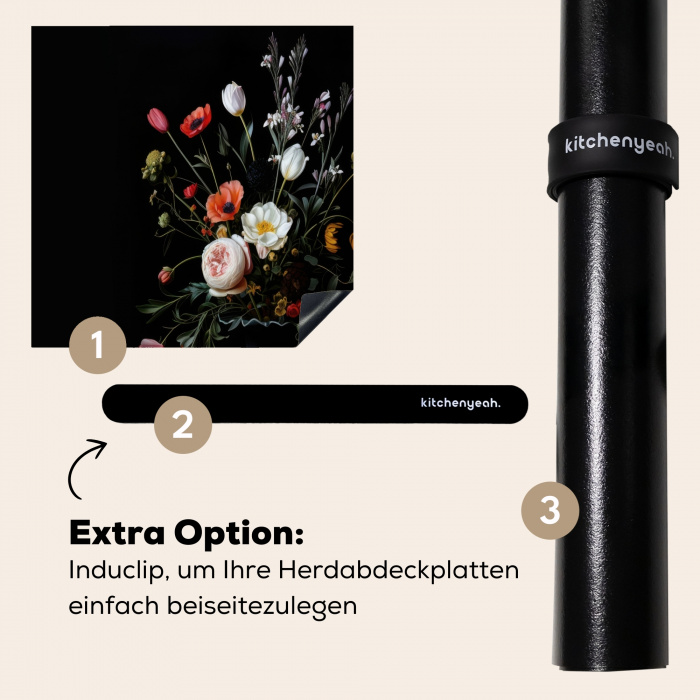 Bloemstuk - Vaas - Zwart Inductie beschermer vinyl 3mm middel -zzzzzzz-induclip_DE