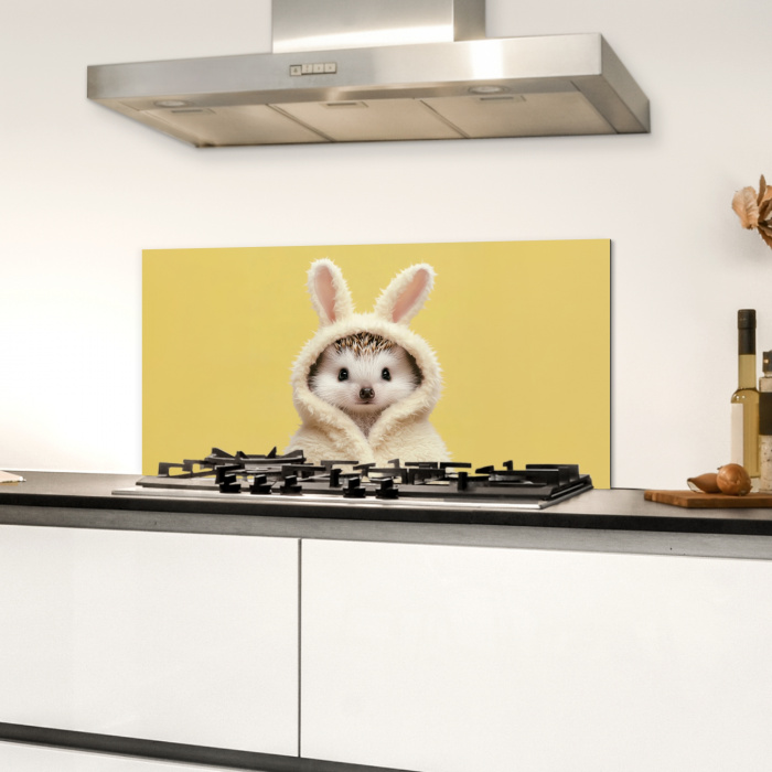 Egel - Paashaas - Kostuum Spatscherm Aluminium klein -sfeer4